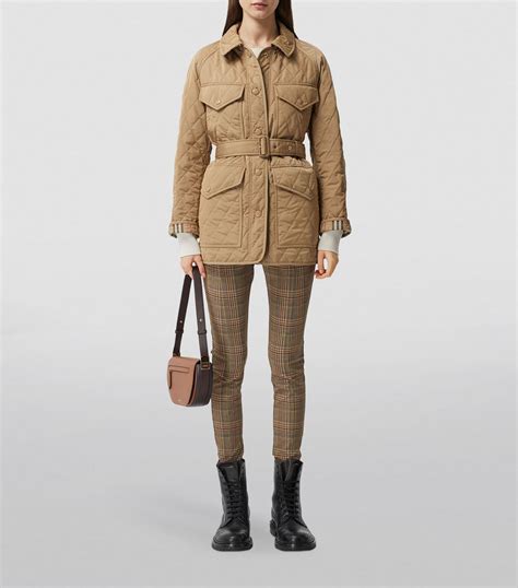 faux burberry quilted coat